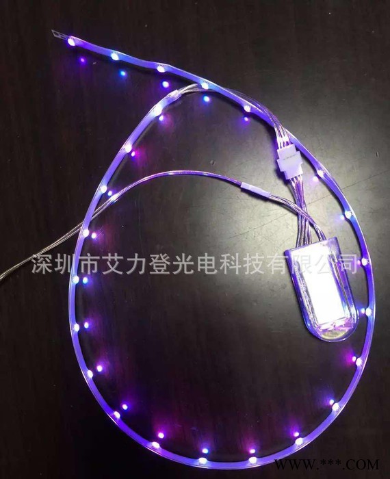 鞋底跑马灯3Vled灯带3528RGB鞋灯60公分24灯大量