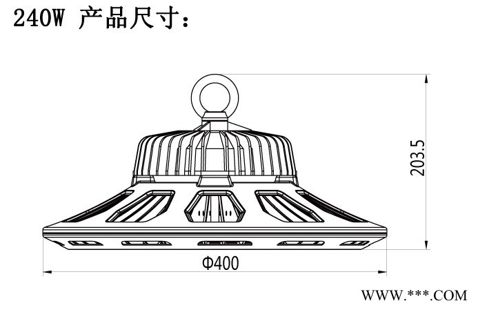湖北云川光电WZ-GK-UFO-PW240新款UFO飞碟系列240W大功率LED工矿灯厂房灯图2