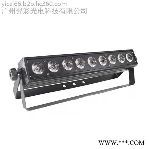 羿彩光电YC-X910 9颗10W四合一点控跑马洗墙灯 LED背景洗墙灯 婚庆酒吧工程打背景效果灯 舞台灯光图3