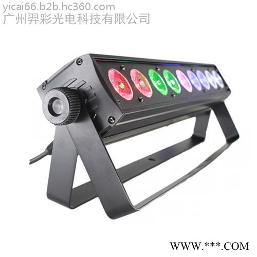 羿彩光电YC-X910 9颗10W四合一点控跑马洗墙灯 LED背景洗墙灯 婚庆酒吧工程打背景效果灯 舞台灯光图4