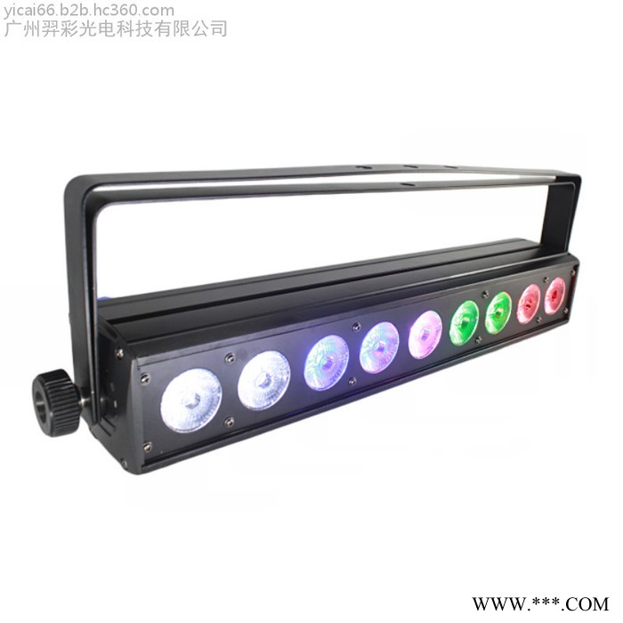羿彩光电YC-X910 9颗10W四合一点控跑马洗墙灯 LED背景洗墙灯 婚庆酒吧工程打背景效果灯 舞台灯光图5
