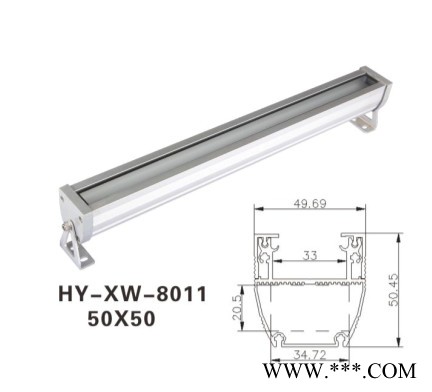 【本店**】专业防水洗墙灯外壳  HY－XW－8010-36W LED洗墙灯外壳 6063铝外壳套件图3