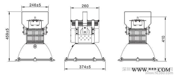 100W LED工矿灯 - H100系列图2
