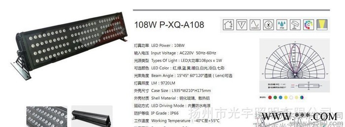 光宇LED洗墙灯 LED投光灯 红、黄、绿、蓝色等色洗墙灯.图3