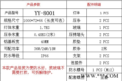 佛山厂家直供LED洗墙灯外壳套件HY-XW-8001图2