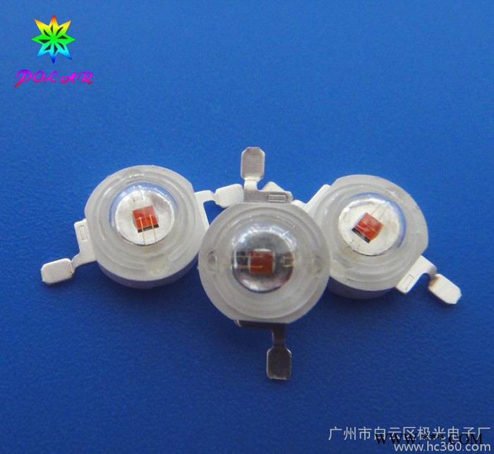 3W 洗墙灯灯珠  高亮度3W黄光LED灯珠 专业LED直销图2
