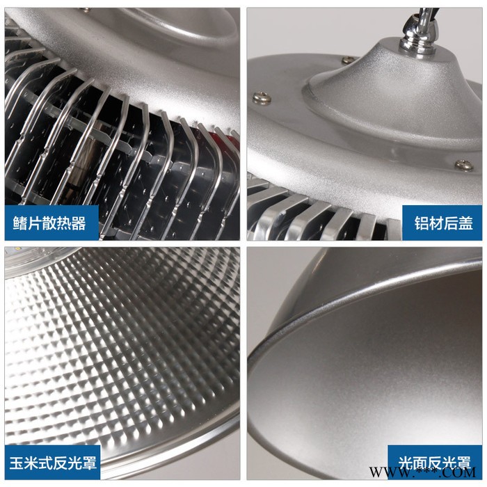 千与GKD-QP LED工矿灯鳍片式工业照明灯工厂房车间仓库超市天棚灯100w 200w图5