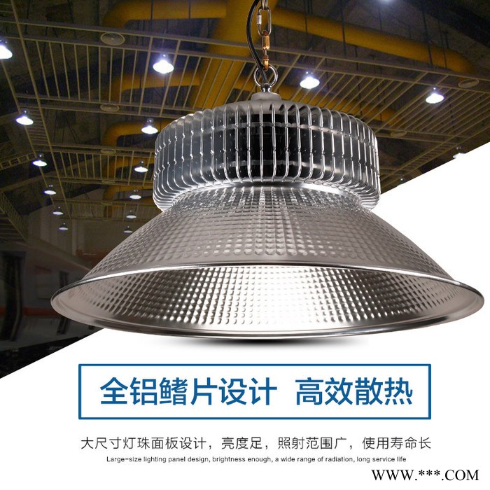 千与GKD-QP LED工矿灯鳍片式工业照明灯工厂房车间仓库超市天棚灯100w 200w图1