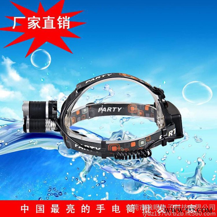 led**t6钓鱼矿灯强光充电头戴灯图2