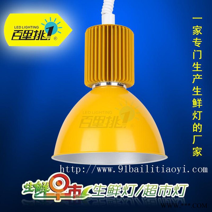 百里挑一LED超市生鲜灯猪肉灯30W工矿灯射灯图1