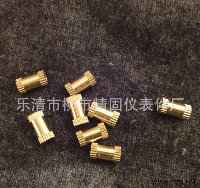 精固【加工定制】M3*5*5型 通孔  铜螺母 铜嵌件 注塑铜螺母 矿灯配件
