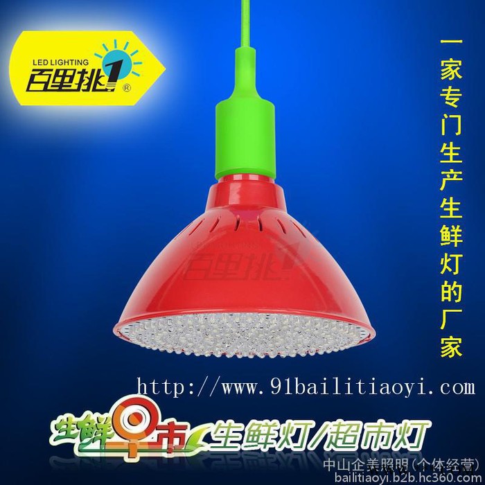 百里挑一LED猪肉灯30W生鲜灯 水果灯 猪肉档工矿灯吊罩灯图3