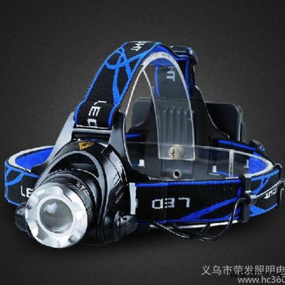 T6强光变焦打猎头灯 远射充电防水10W LED钓鱼灯矿灯**灯