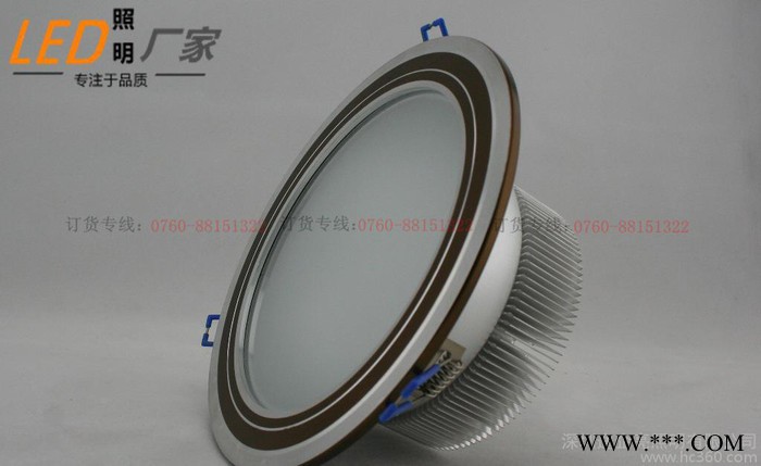 LED6寸筒灯 12W筒灯 15W筒灯 18W筒灯 半边拉丝 咖啡色