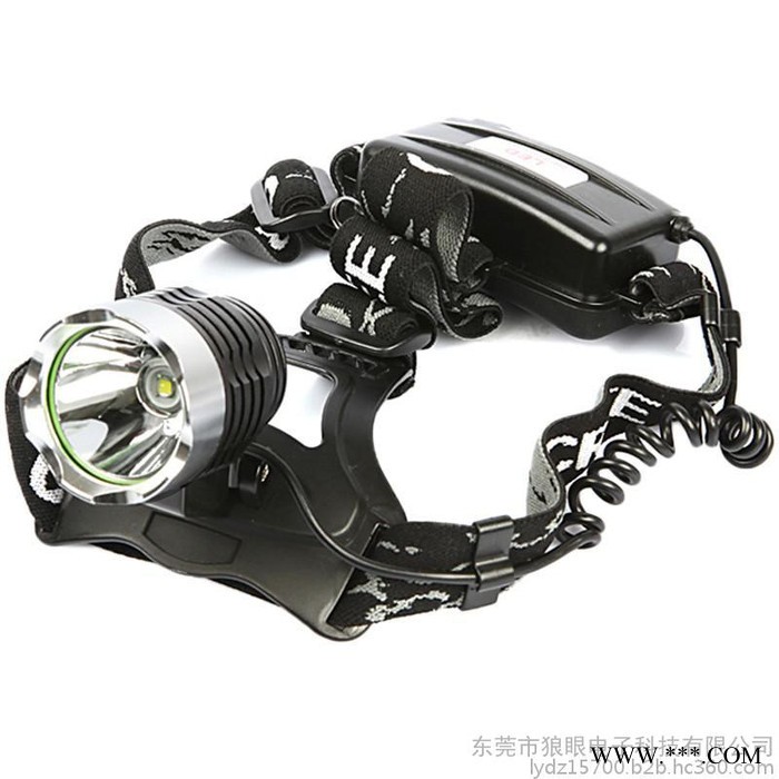 18650矿灯头灯 强光充电T6U2远射10W夜钓锂电 户外头灯批发图3