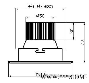 7W点光源筒灯LED  3寸筒灯图2