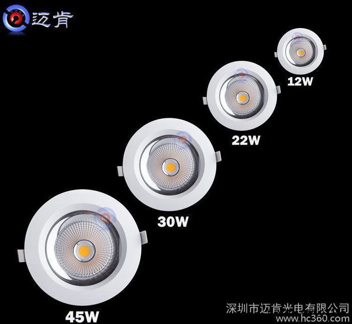 LED筒灯直销高亮高流明压铸COB筒灯天花吊顶专用暗装筒灯2图3