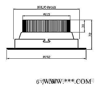 18W点光源筒灯LED  6寸筒灯图2