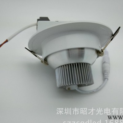 ** led压铸车铝烤白漆筒灯8寸21W led防雾防水防眩 酒店专用LED筒灯 调光LED筒灯