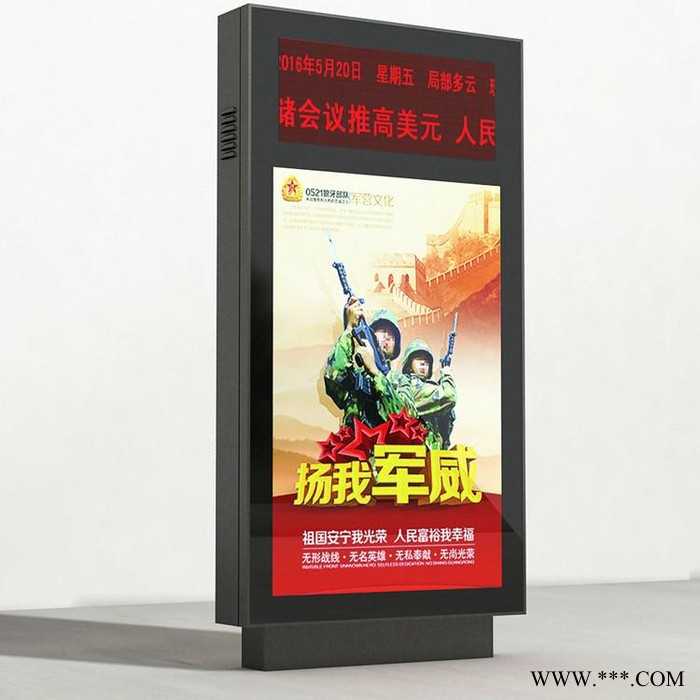 厂家生产直供太阳能广告灯箱LED发光条玻璃灯箱仿古红色灯箱 滚动灯箱图2