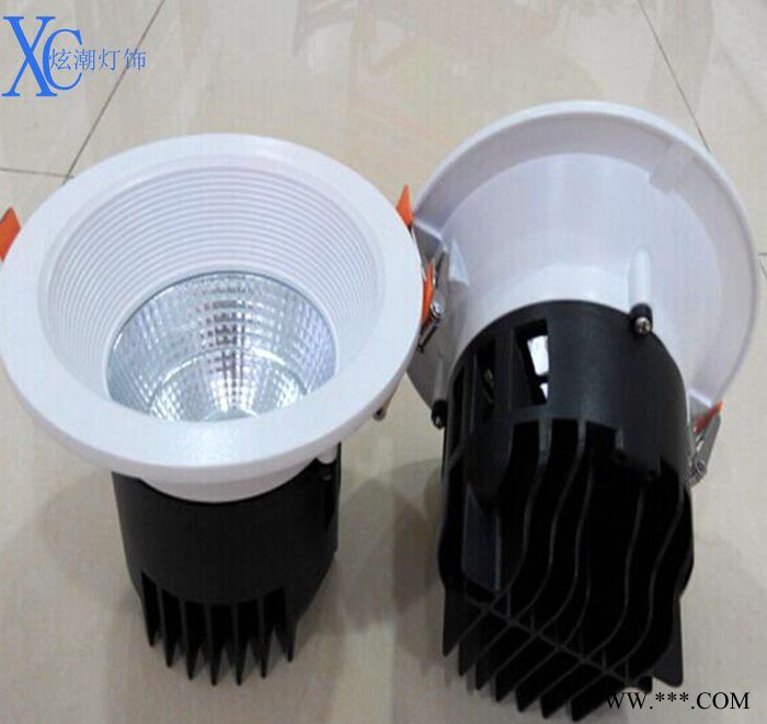 LED筒灯套件10寸COB筒灯外壳60W压铸灯具配件 上市图1