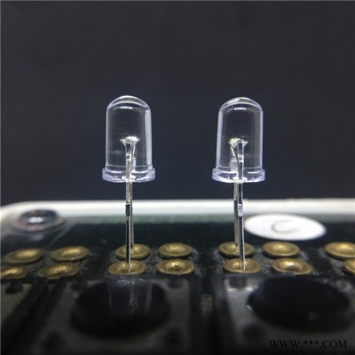 紫光灯珠5mm 高亮度紫罗兰LED发光二极管F5圆头紫光灯珠