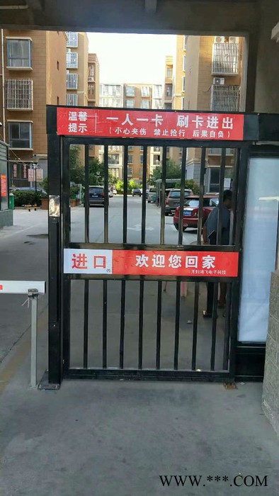 龙迪 晋城小区行人通道门  广告灯箱平移门 可连接门禁系统图3