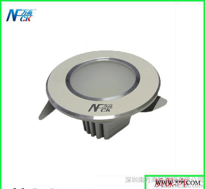 方高照明 3W LED筒灯2.5寸贴片银边筒灯5W 7W 9图1