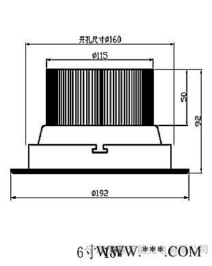 15W点光源筒灯LED  6寸筒灯图3