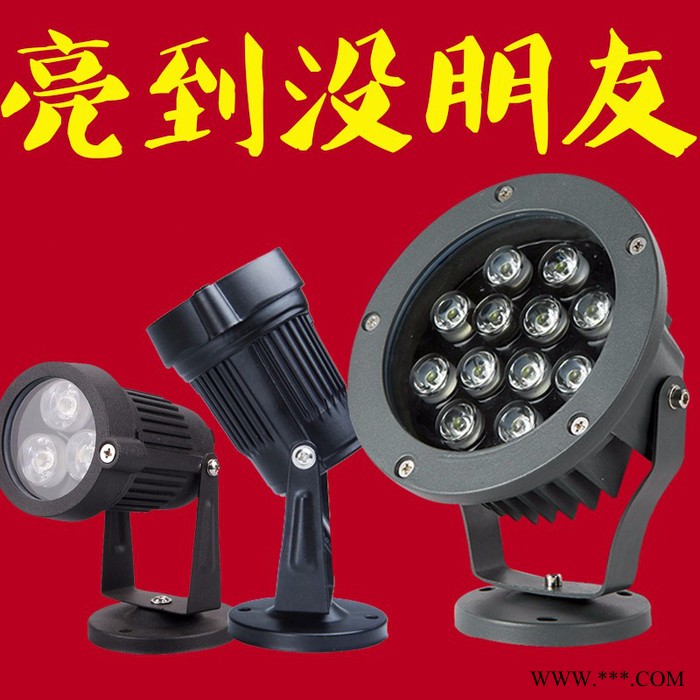 普仕亮LED瓦楞灯led室外防水瓦片小射灯瓦楞灯3W6W9w12w插地灯照树灯房屋亭子照射亮化草坪灯投射灯户外广告灯图3