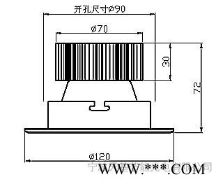 7W点光源筒灯LED  3.5寸筒灯图2