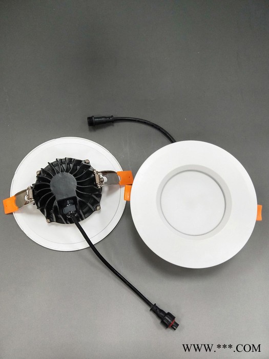 QT-TD006-3 LED防水筒灯外壳4寸18w筒灯套件防水贴片筒灯cob图1
