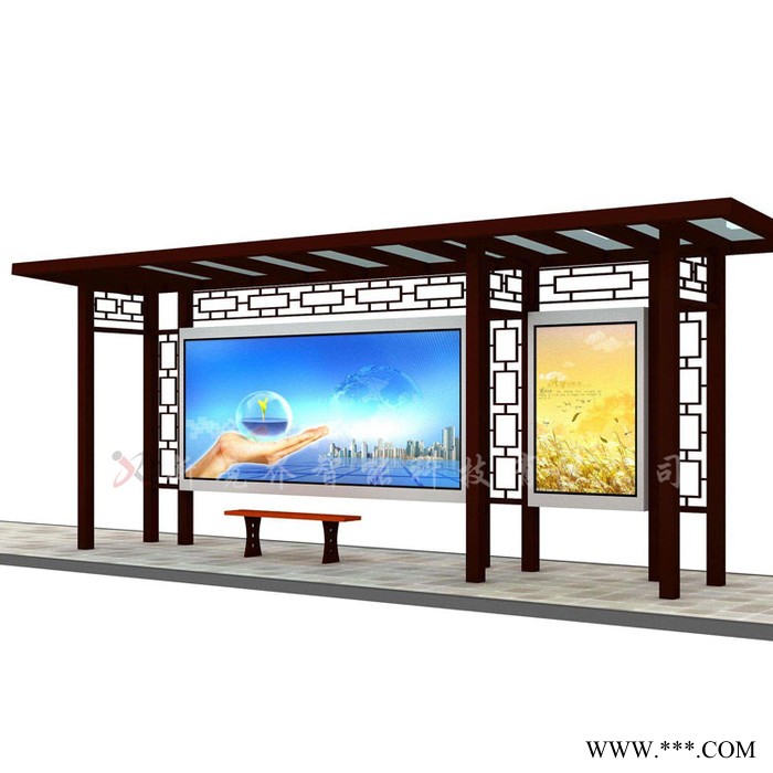 智能公交电子站牌 仿古公交站台 太阳能公交站台 候车亭广告灯箱 候车亭制作厂家图6