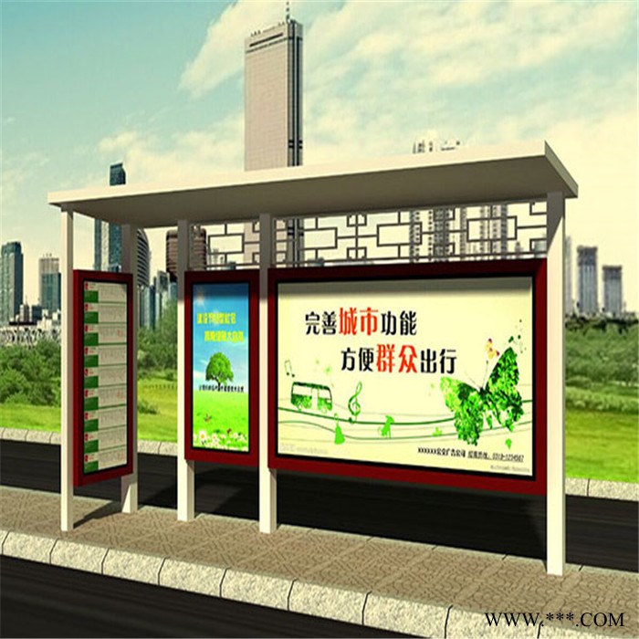 公交车站候车亭 公交站台生产厂家 福州候车亭 候车亭制作厂家图1