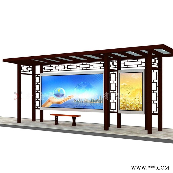 候车亭制作厂家 公交站台广告灯箱 仿古公交站台 候车亭广告 公交站台候车亭 公交候车亭图5