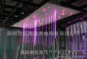 提供大型酒店工程灯具 网格光纤灯 墙壁装饰灯图3