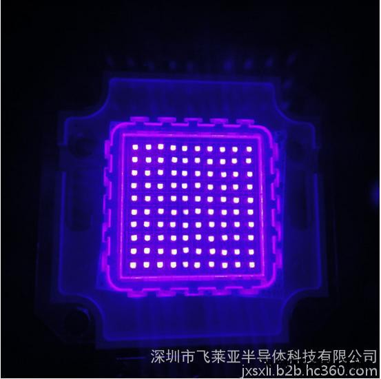 **50w集成led紫光灯珠 紫光灯珠 验钞紫光 395-400nm uv油墨灯珠图3
