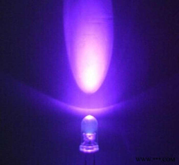 F5 圆头 390-405nm 紫光灯珠  UV LED