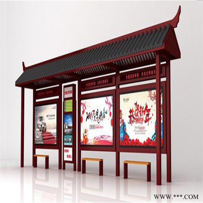 公交候车亭生产厂家 候车亭广告灯箱 公交候车亭制作厂家图6