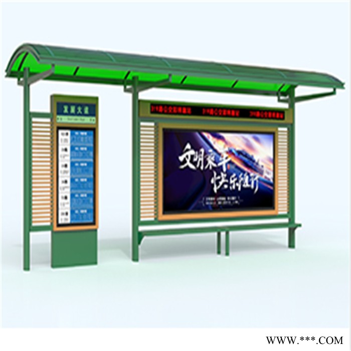 新境界厂家定制智能候车亭 城市公交站台太阳能滚动画面广告灯箱 量大齐优图7