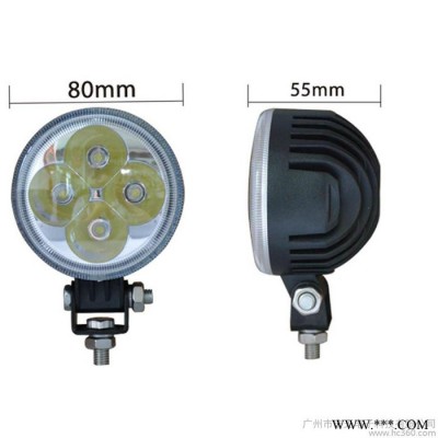 供应12W 圆形LED工作灯 汽车LED工作灯 工程灯 检修灯
