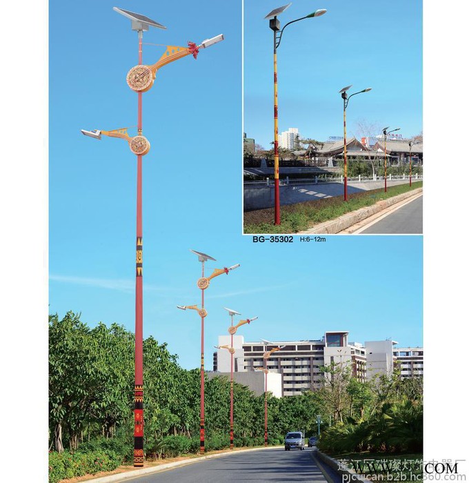 璀璨  单臂双臂太阳能LED路灯 大功率路灯户外工程灯广场照明灯图4