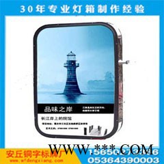 新款路灯灯箱 灯杆灯箱 路灯灯杆灯箱 圆形路灯 圆型灯箱 长方形圆角拉布D形路灯灯杆广告灯箱 自家工艺 中式图2