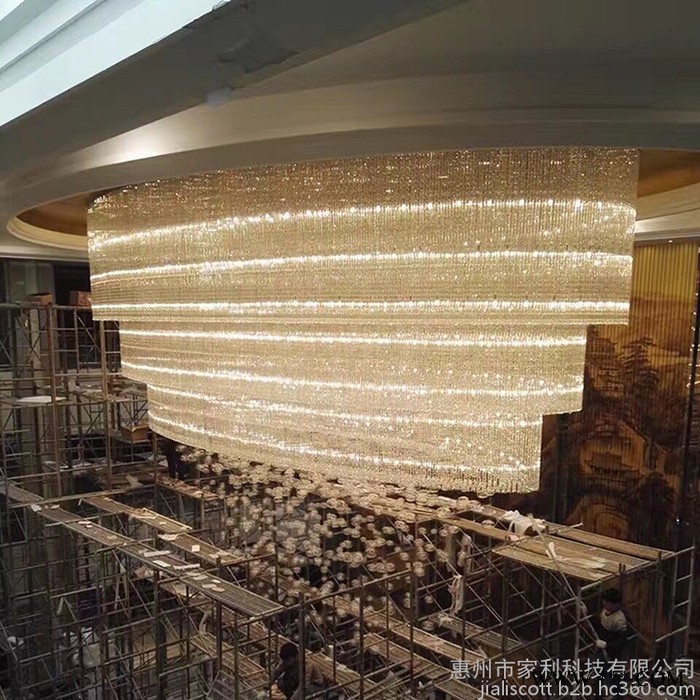 厂家非标准定制酒店工程灯具KTV会所售楼大厅装修场所装饰水晶灯图4