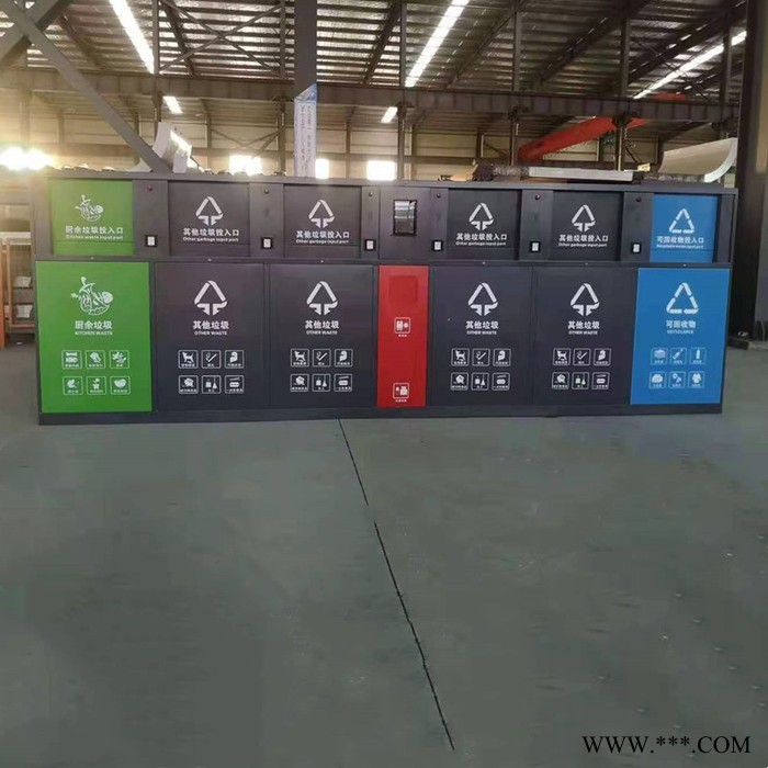 智能垃圾箱 分类扫码称重积分云智能垃圾箱 广告灯箱垃圾箱厂家定制 免费设计图7