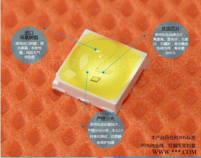 硕彩 5050紫光灯珠美甲灯专用365+395双波段太阳光图2