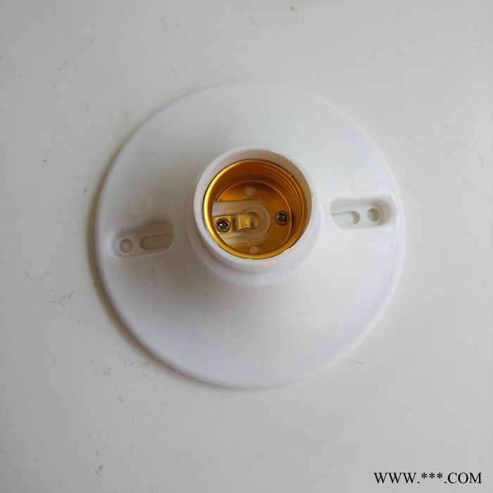 **802塑料生产塑料大平座灯口大功率 E27螺口 吸顶式 工程灯口座 厂家直供 平灯座图4