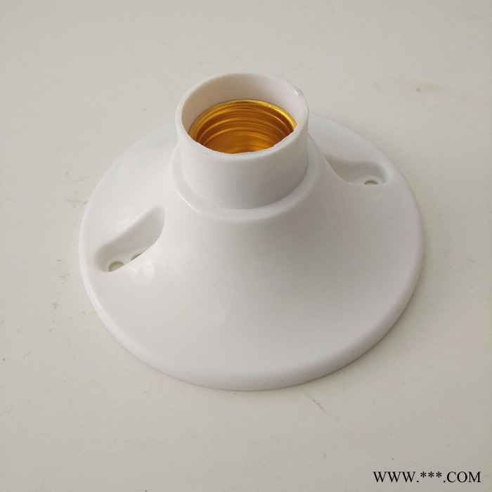**802塑料生产塑料大平座灯口大功率 E27螺口 吸顶式 工程灯口座 厂家直供 平灯座图7