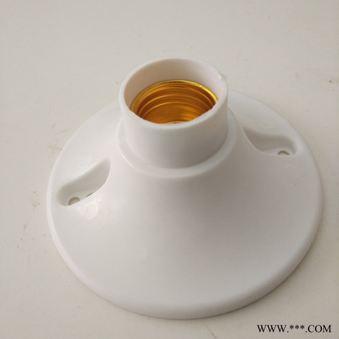 **802塑料生产塑料大平座灯口大功率 E27螺口 吸顶式 工程灯口座 厂家直供 平灯座图2