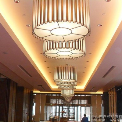 酒店吊灯定制 专业定制酒店工程灯 酒店非标灯具** 中山古镇酒店宴会厅吊灯